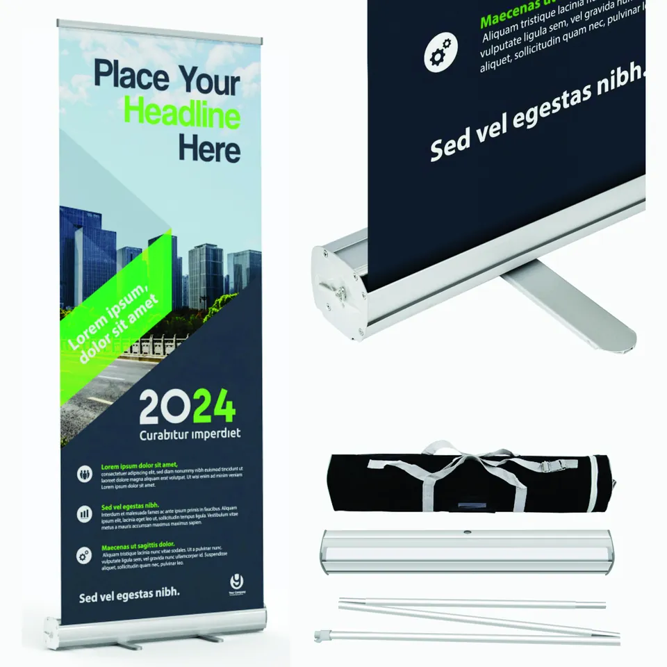 Economy retractable banner stand