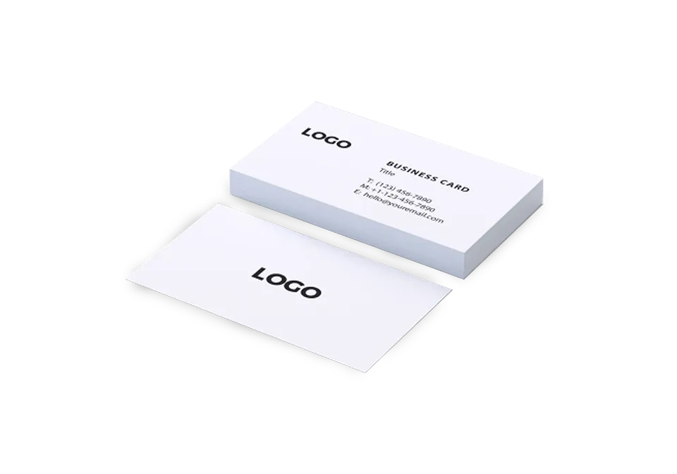 Natural white business cards